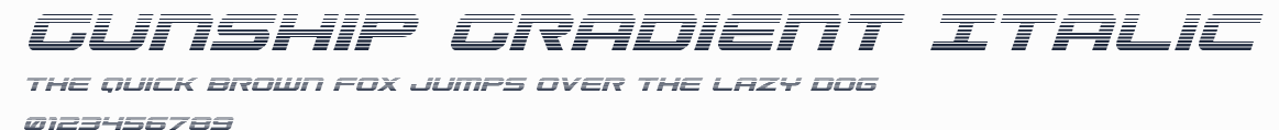 Gunship Gradient Italic預覽圖