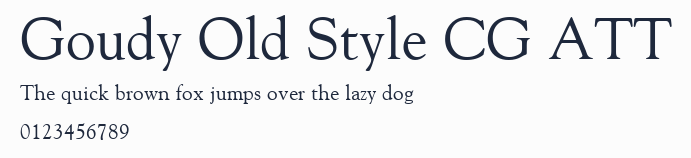 Goudy Old Style CG ATT預覽圖