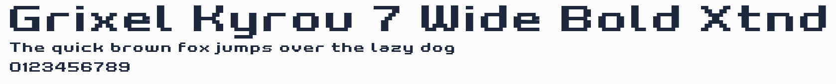 Grixel Kyrou 7 Wide Bold Xtnd預覽圖