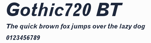 Gothic720 BT