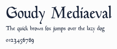 Goudy Mediaeval預覽圖