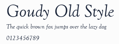 Goudy Old Style預覽圖
