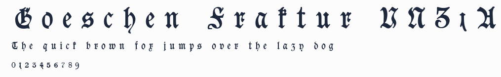 Goeschen Fraktur UNZ1A預覽圖