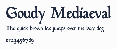 Goudy Mediaeval預覽圖