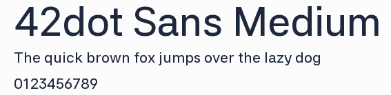 42dot Sans Medium預覽圖