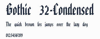 Gothic 32-Condensed