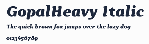 GopalHeavy Italic