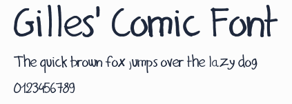 Gilles' Comic Font預覽圖