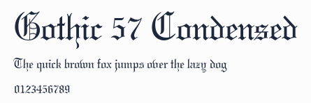 Gothic 57 Condensed