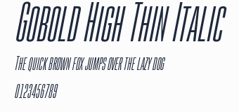 Gobold High Thin Italic預覽圖