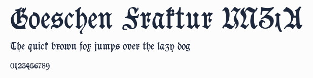 Goeschen Fraktur UNZ1A預覽圖
