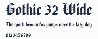 Gothic 32 Wide預覽圖