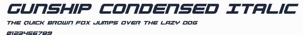 Gunship Condensed Italic預覽圖