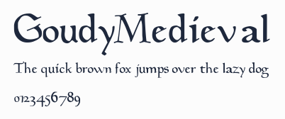GoudyMedieval預覽圖