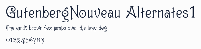 GutenbergNouveau Alternates1預覽圖