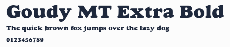 Goudy MT Extra Bold