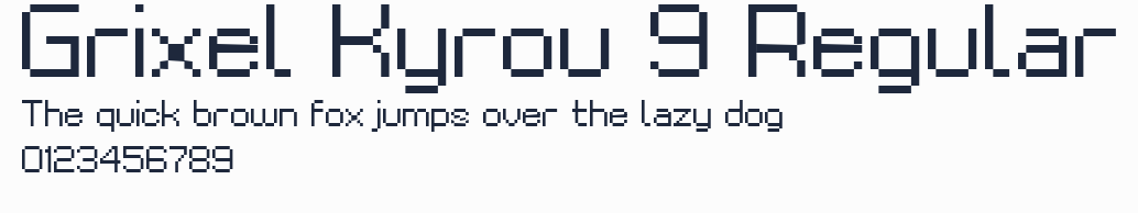 Grixel Kyrou 9 Regular預覽圖
