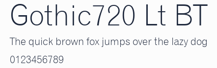 Gothic720 Lt BT