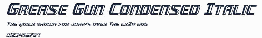 Grease Gun Condensed Italic預覽圖