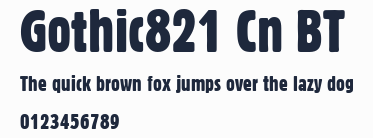 Gothic821 Cn BT