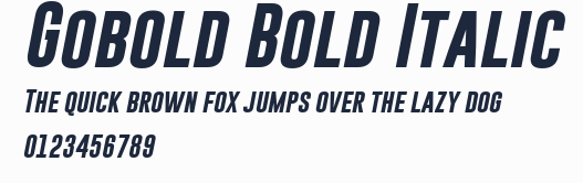 Gobold Bold Italic預覽圖
