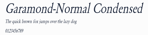 Garamond-Normal Condensed預覽圖