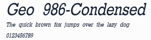 Geo 986-Condensed