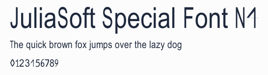 JuliaSoft Special Font N4預覽圖