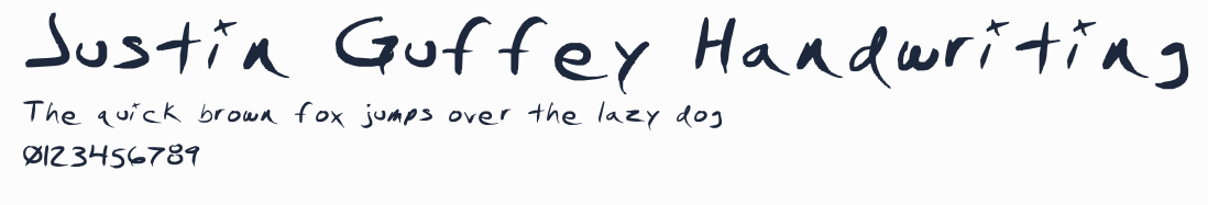 Justin Guffey Handwriting預覽圖