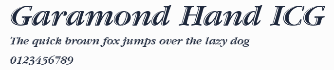 Garamond Hand ICG預覽圖