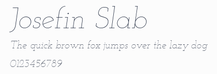 Josefin Slab預覽圖