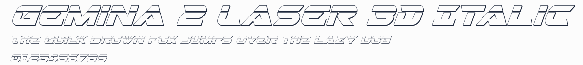 Gemina 2 Laser 3D Italic預覽圖
