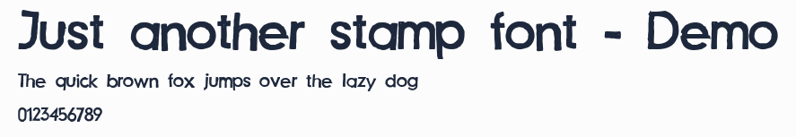 Just another stamp font - Demo