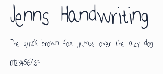 Jenns Handwriting預覽圖