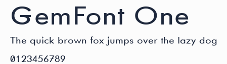 GemFont One預覽圖