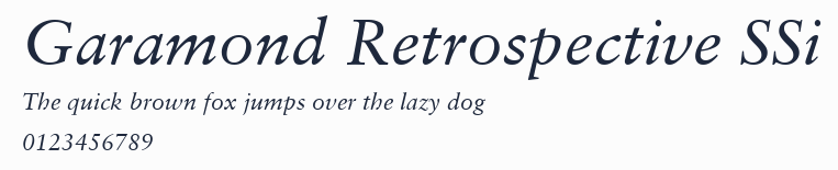 Garamond Retrospective SSi預覽圖