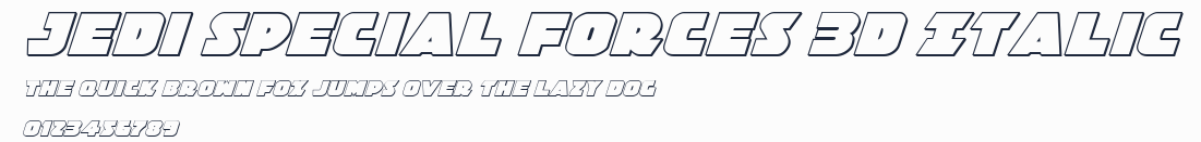 Jedi Special Forces 3D Italic預覽圖