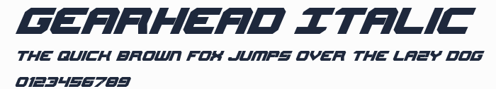 Gearhead Italic預覽圖