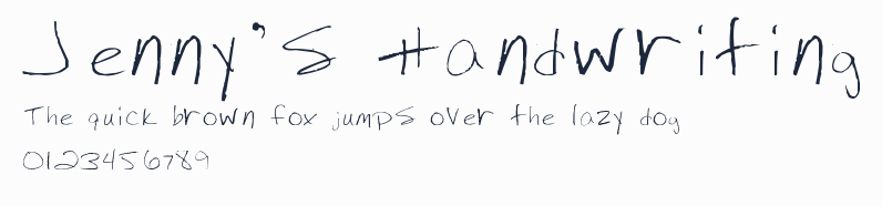 Jenny's Handwriting預覽圖