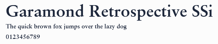 Garamond Retrospective SSi預覽圖