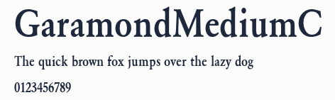 GaramondMediumC預覽圖