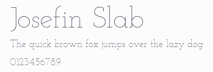 Josefin Slab預覽圖
