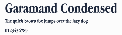 Garamand Condensed預覽圖