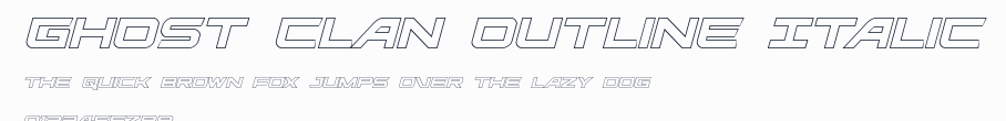 Ghost Clan Outline Italic預覽圖