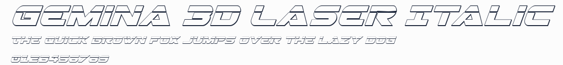 Gemina 3D Laser Italic預覽圖