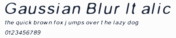 Gaussian Blur Italic預覽圖