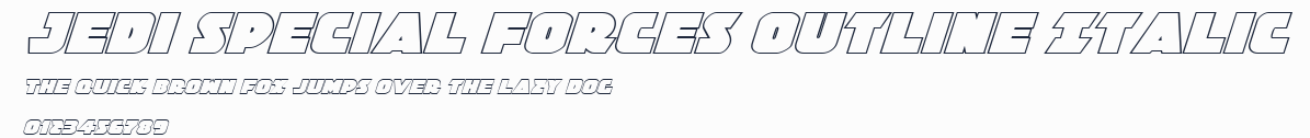 Jedi Special Forces Outline Italic預覽圖