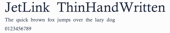 JetLink ThinHandWritten預覽圖