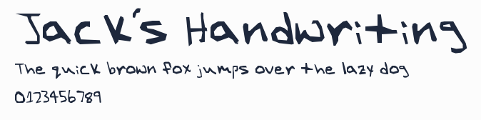 Jack's Handwriting預覽圖