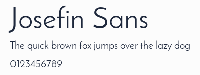 Josefin Sans預覽圖
